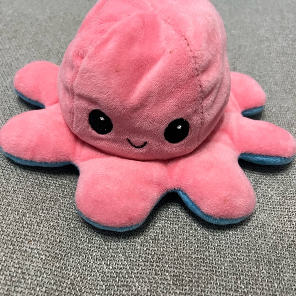 Pink and Blue Plush Octopus Toy